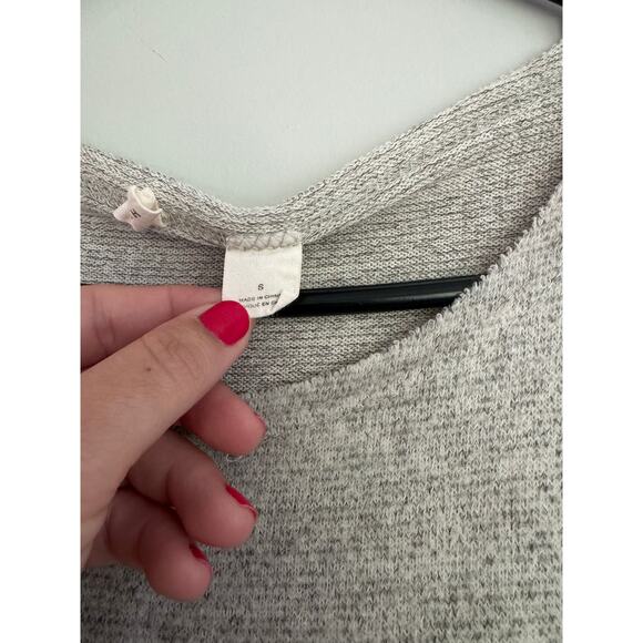 Moth by Anthropologie raw edge, tan sweater dress with pockets - Picture 7 of 7